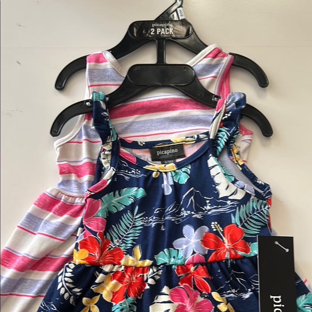 Baby Girl 2 Pack Sleeveless Summer Casual Dresses